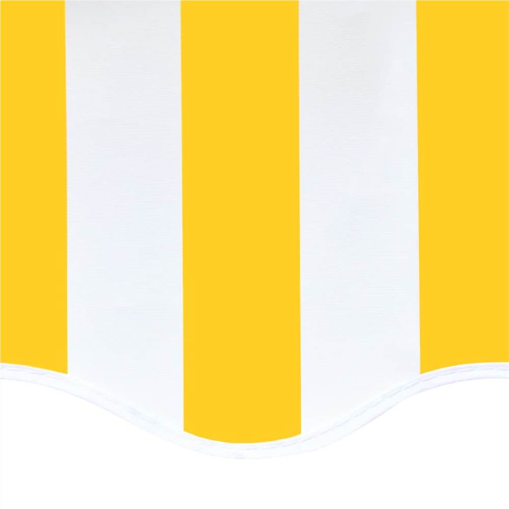 Replacement Fabric for Awning Yellow and White 4x3.5 m