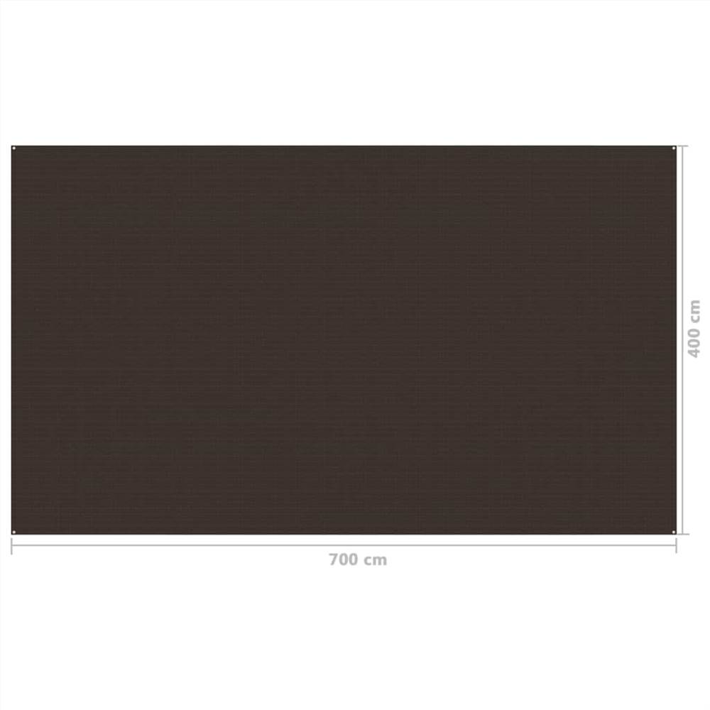 Tent Carpet 400x700 cm Brown