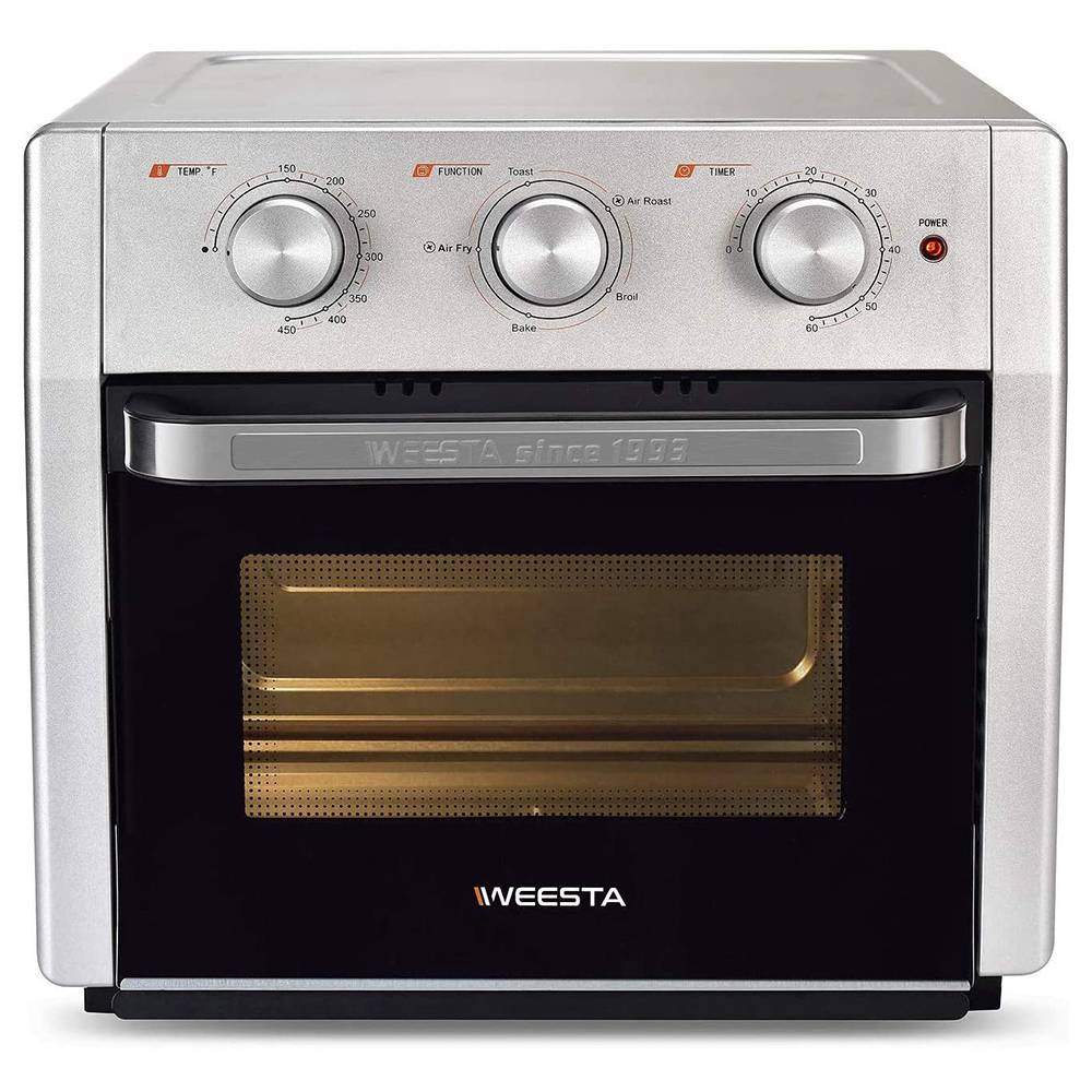 

WEESTA KCV18WL Air Oven 19QT Capacity 1300W Power with Air Fry, Roast, Toast, Broil, Bake Function - Silver