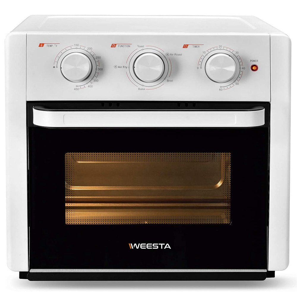 WEESTA KCV18WL Air Oven 19 QT Capacity 1300W Power with Air Fry, Roast, Toast, Broil, Bake Function - White