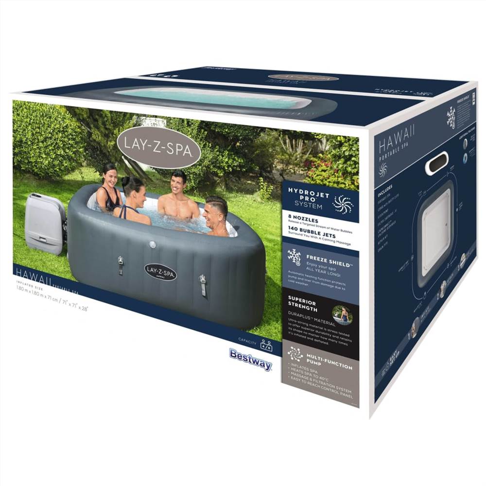 Bestway Lay-Z-Spa Inflatable Hot Tub “Hawaii HydroJet Pro”