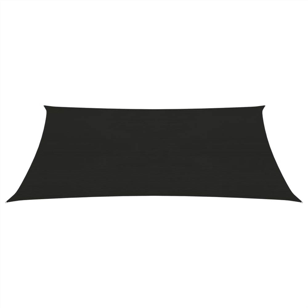 Sunshade Sail 160 g/m² Black 3.5x5 m HDPE