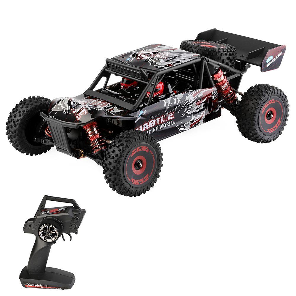 Wltoys 124016 1/12 2.4G 4WD 75km/h Metal Chassis Brushless Off-Road Desert Truck RC Car - Two Batteries