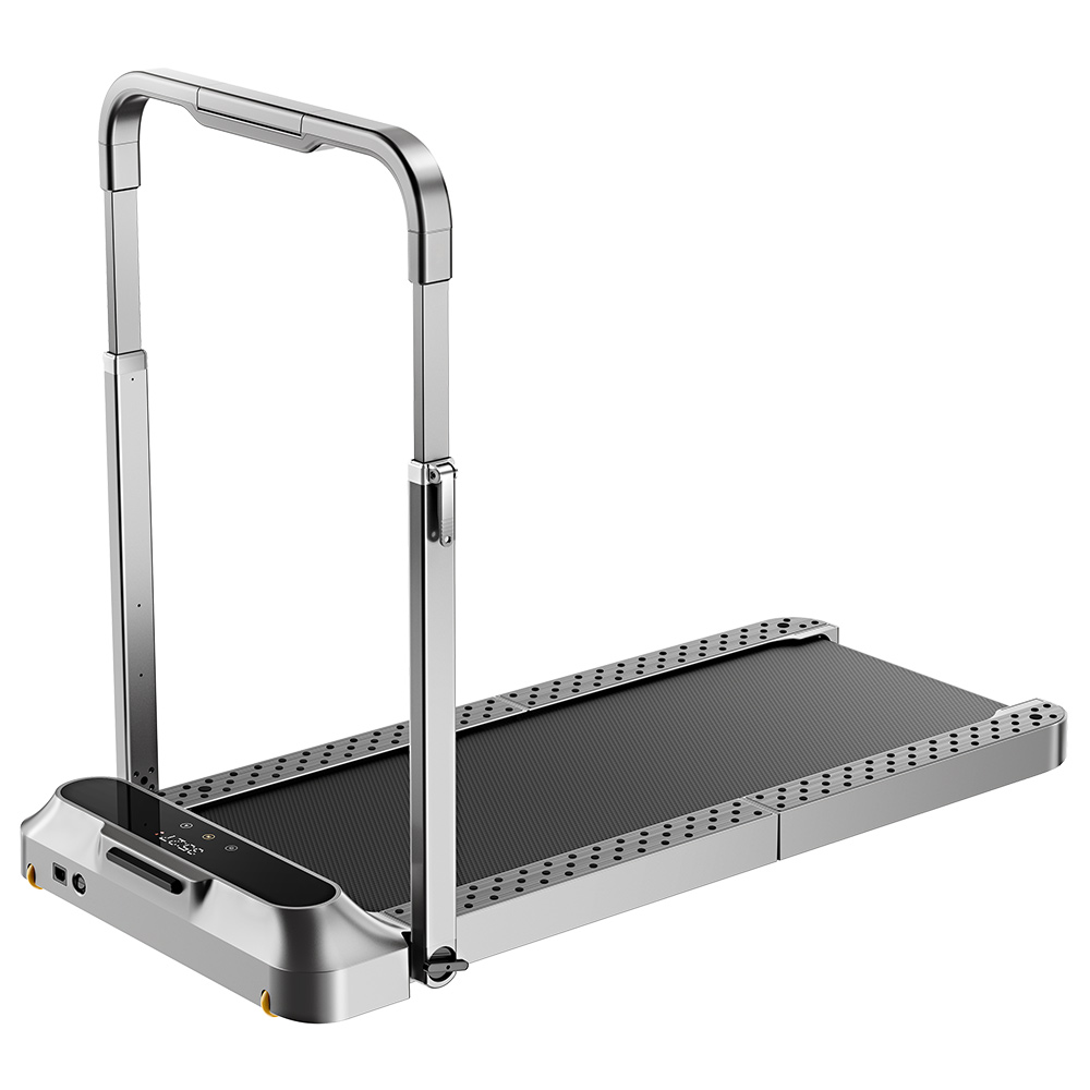 KingSmith WalkingPad R2 Treadmill ذكي آلة المشي والجري القابلة للطي في الهواء الطلق واللياقة البدنية والتمارين الرياضية والجيم البديل التطبيق الذكي للتحكم في سرعة القدم خطوة بخطوة شاشة LED - أسود