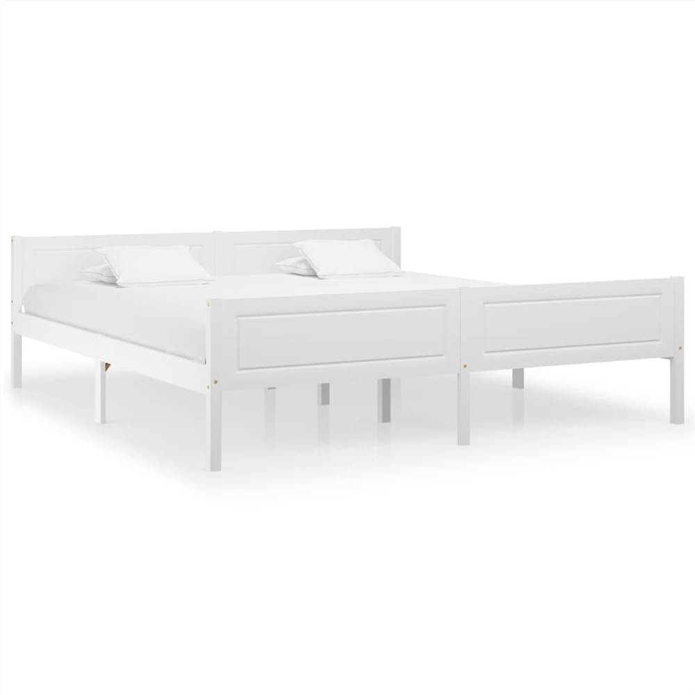 

Bed Frame Solid Pinewood White 180x200 cm
