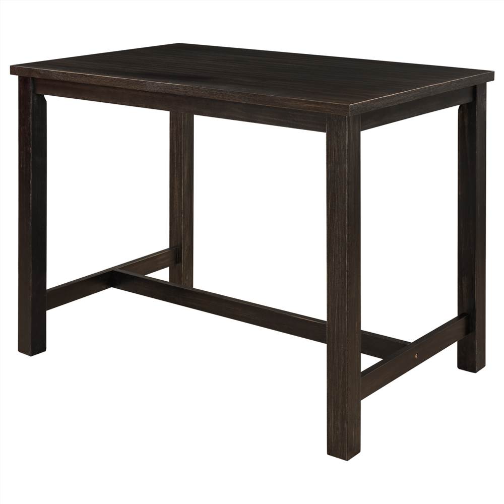TOPMAX Rustic Wooden Counter Height Dining Table for Small Places - Espresso