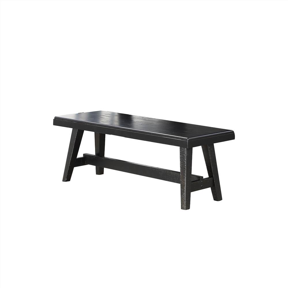 54&quot; Wood Dining Bench for Restaurant, Cafe, Tavern, Office, Living Room - Black