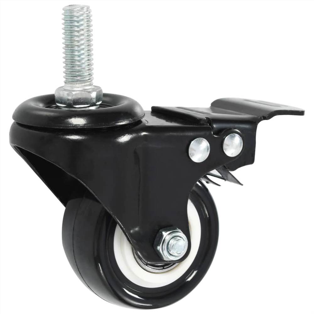 16 pcs Swivel Casters with Brakes 50 mm