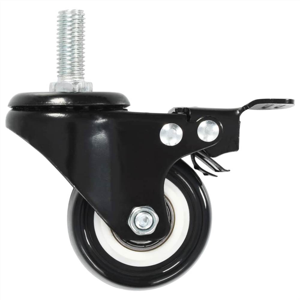 16 pcs Swivel Casters with Brakes 50 mm