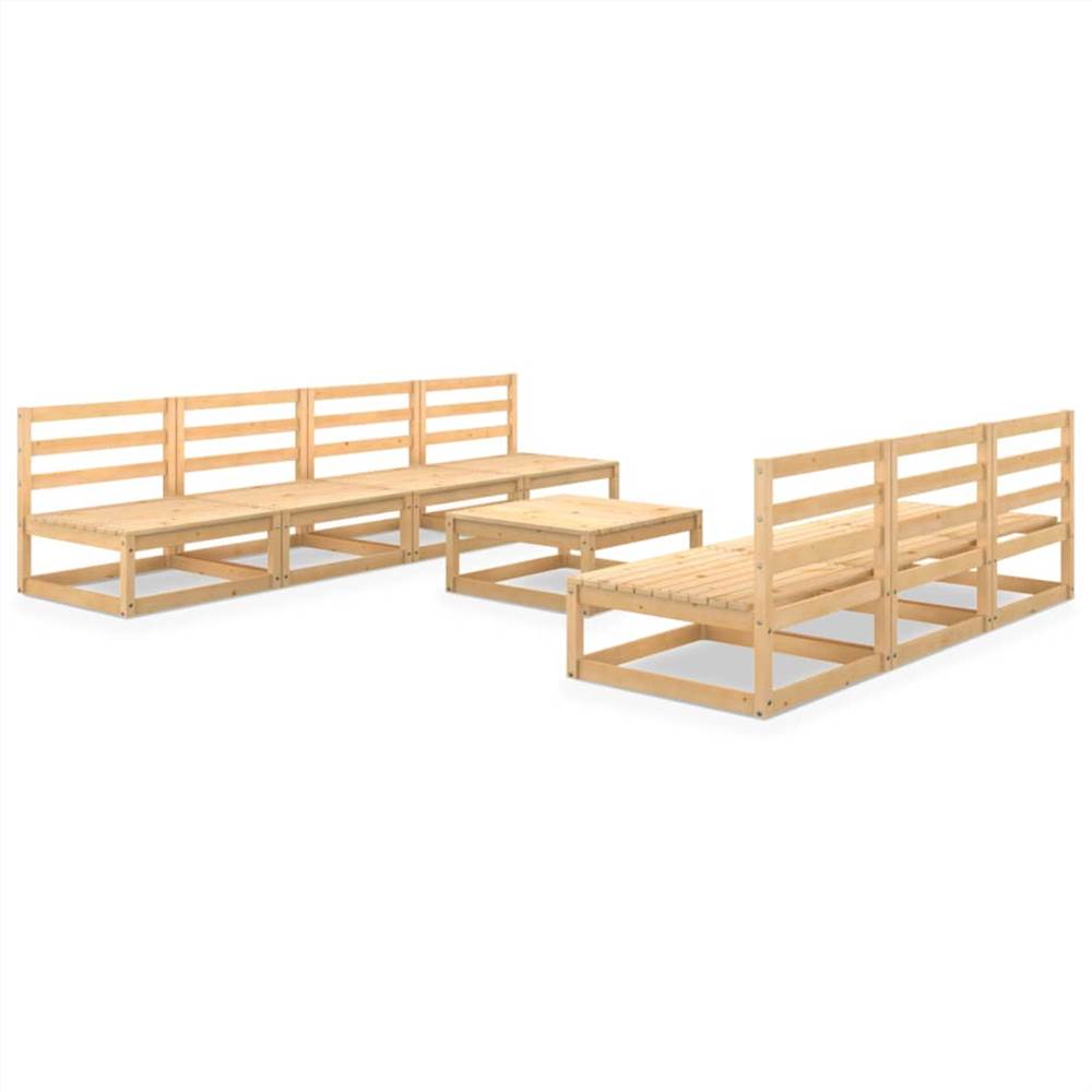 

8 Piece Garden Lounge Set Solid Pinewood