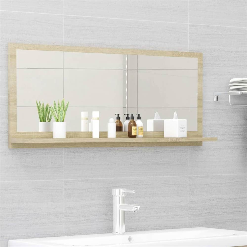 

Bathroom Mirror Sonoma Oak 90x10.5x37 cm Chipboard