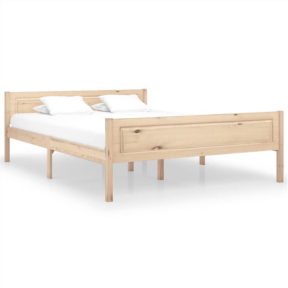 

Bed Frame Solid Pinewood 140x200 cm