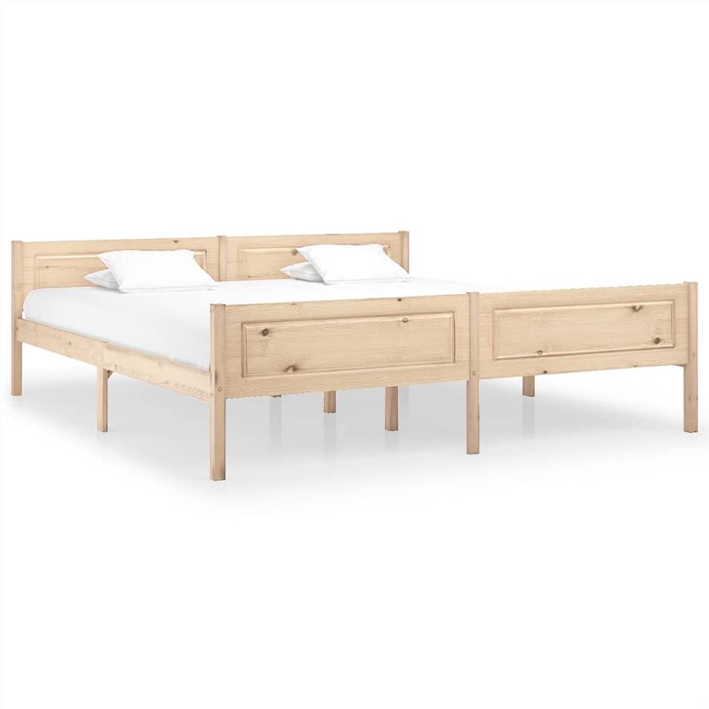 Bed Frame Solid Pinewood 180x200 cm