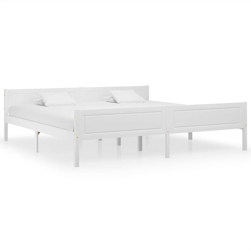 

Bed Frame Solid Pinewood White 200x200 cm