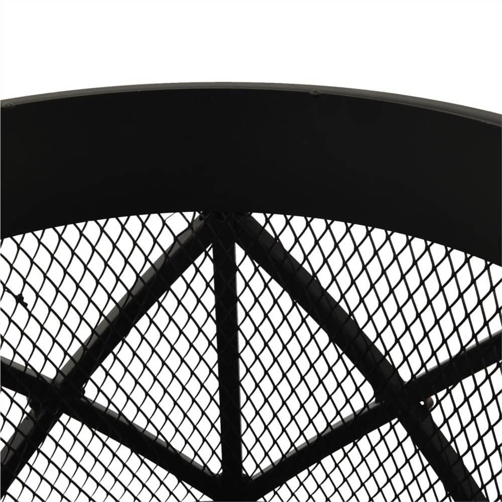 Rustic Fire Pit with Poker Φ42x54 cm Steel