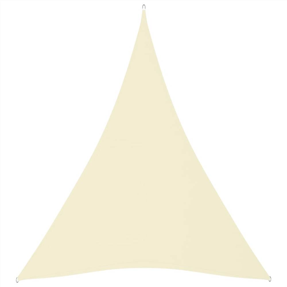 Parasol Voile Oxford Tissu Triangulaire 3x4x4 m Crème