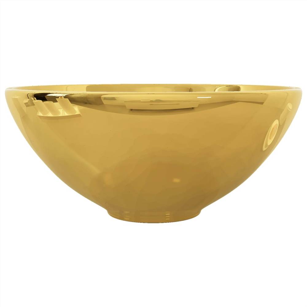 Wash Basin 32.5x14 Cm Ceramic Gold 11 Wash Basin 32.5x14 cm Ceramic Gold