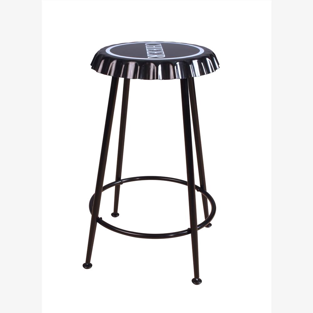 

ACME Mant Counter Height Stool Set of 2, with Metal Frame, for Restaurant, Cafe, Tavern, Office, Living Room - Black