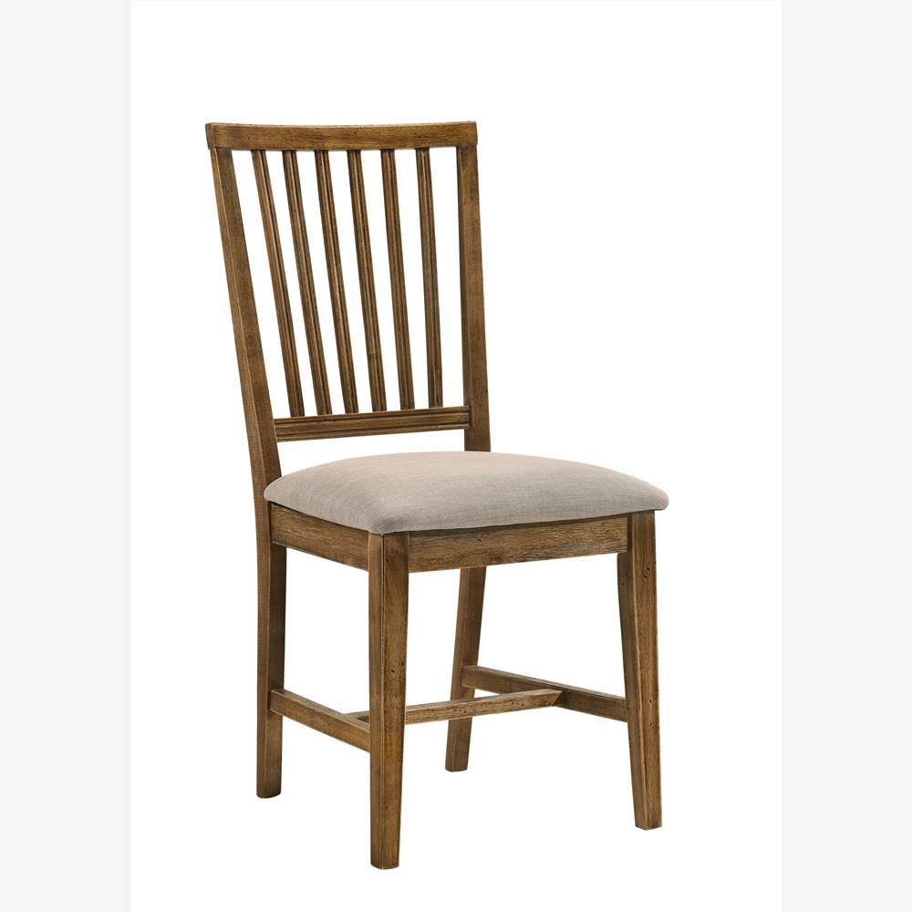Набор из 2 стульев ACME Wallace с мягкой обивкой, с решетчатой ​​спинкой и деревянными ножками, для ресторана, кафе, таверны, офиса, гостиной - дуб