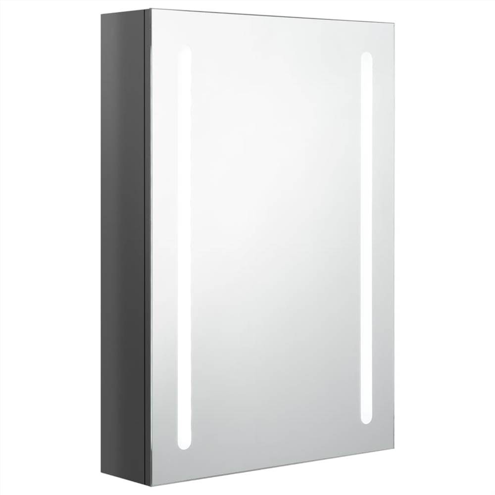 LED Bathroom Mirror Shining Grey 50x13x70 cm