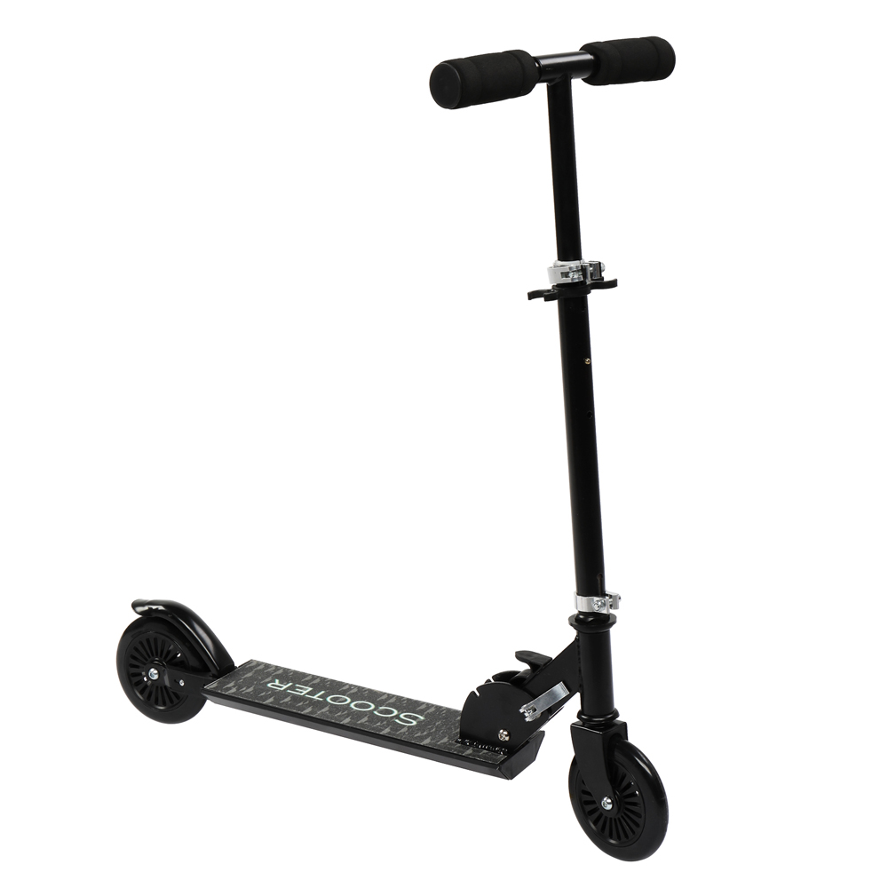 Teens Scooter 3 Height Adjustable Easy Folding - Black