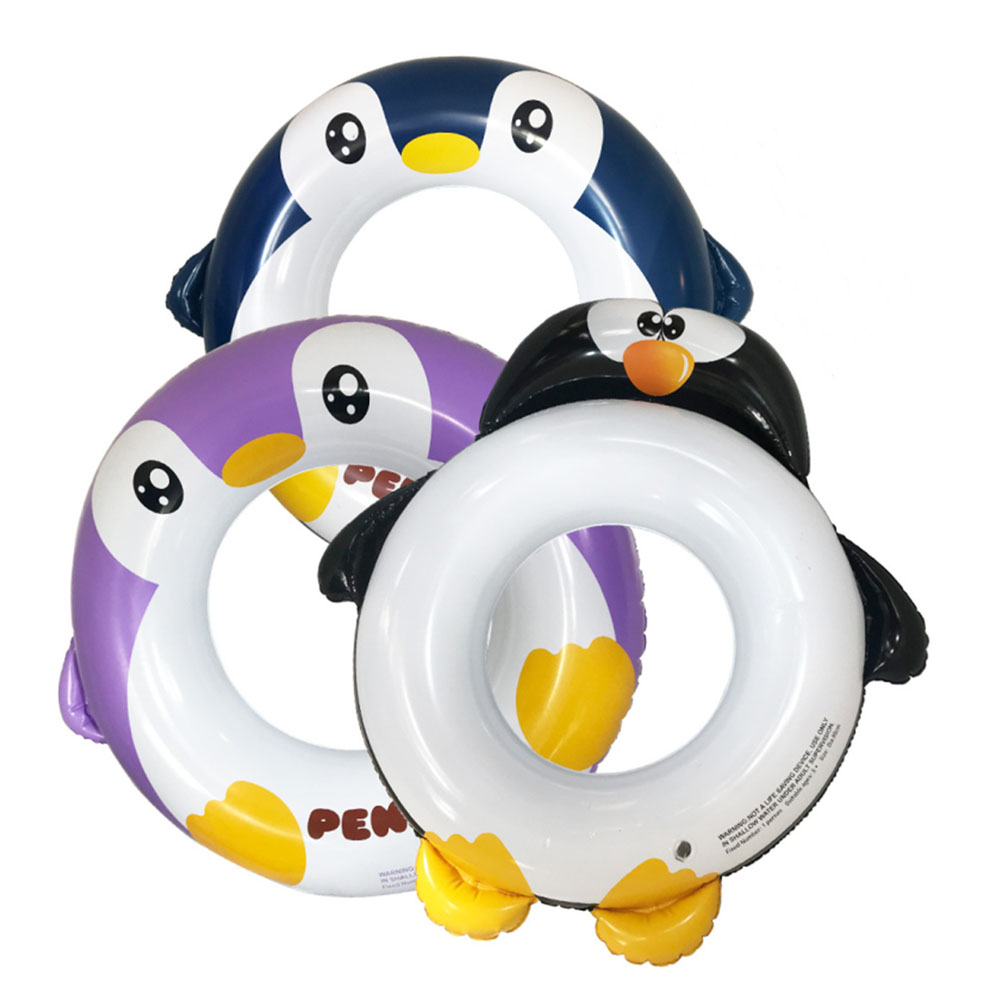 3 pacchi di tubi gonfiabili per piscina con anello di nuoto per pinguini per bambini