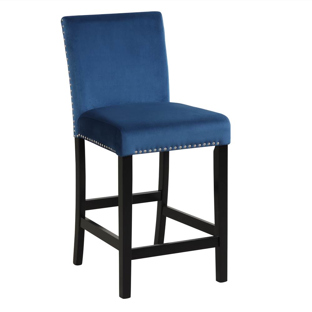 5 Piece Counter Height Dining Table Set with 4 Chairs Blue