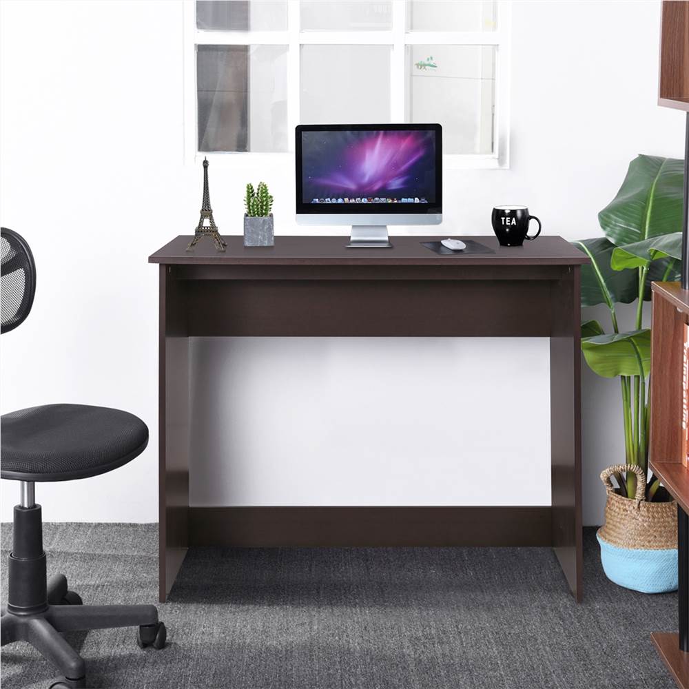

Home Office 35.5" Computer Desk with Wooden Frame, for Game Room, Office, Study Room - Dark Brown