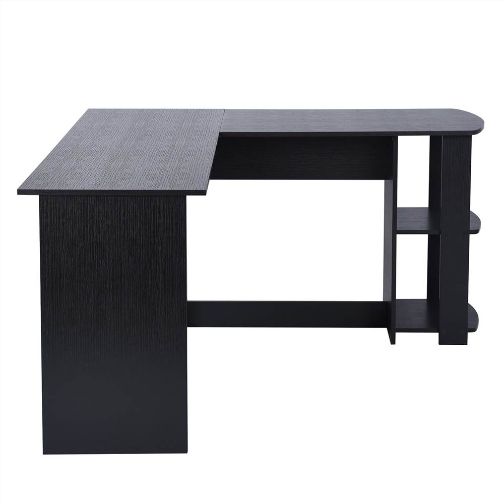 Home Office Reversible LShaped Computer Desk Espresso