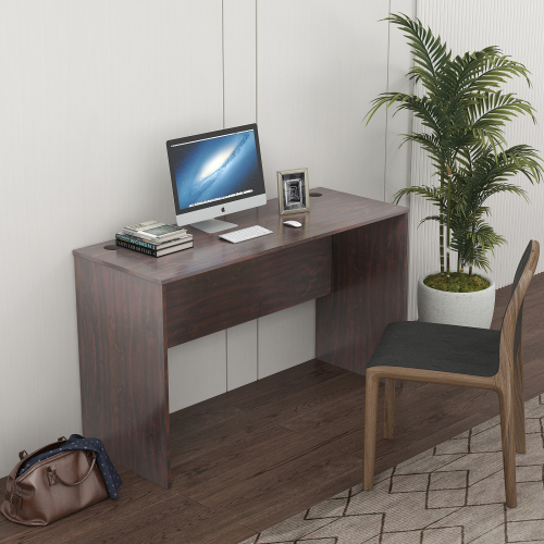 Home Office 47.24" Computertisch mit Spanplattenrahmen, für Spielzimmer, Arbeitszimmer, kleiner Raum - Braun