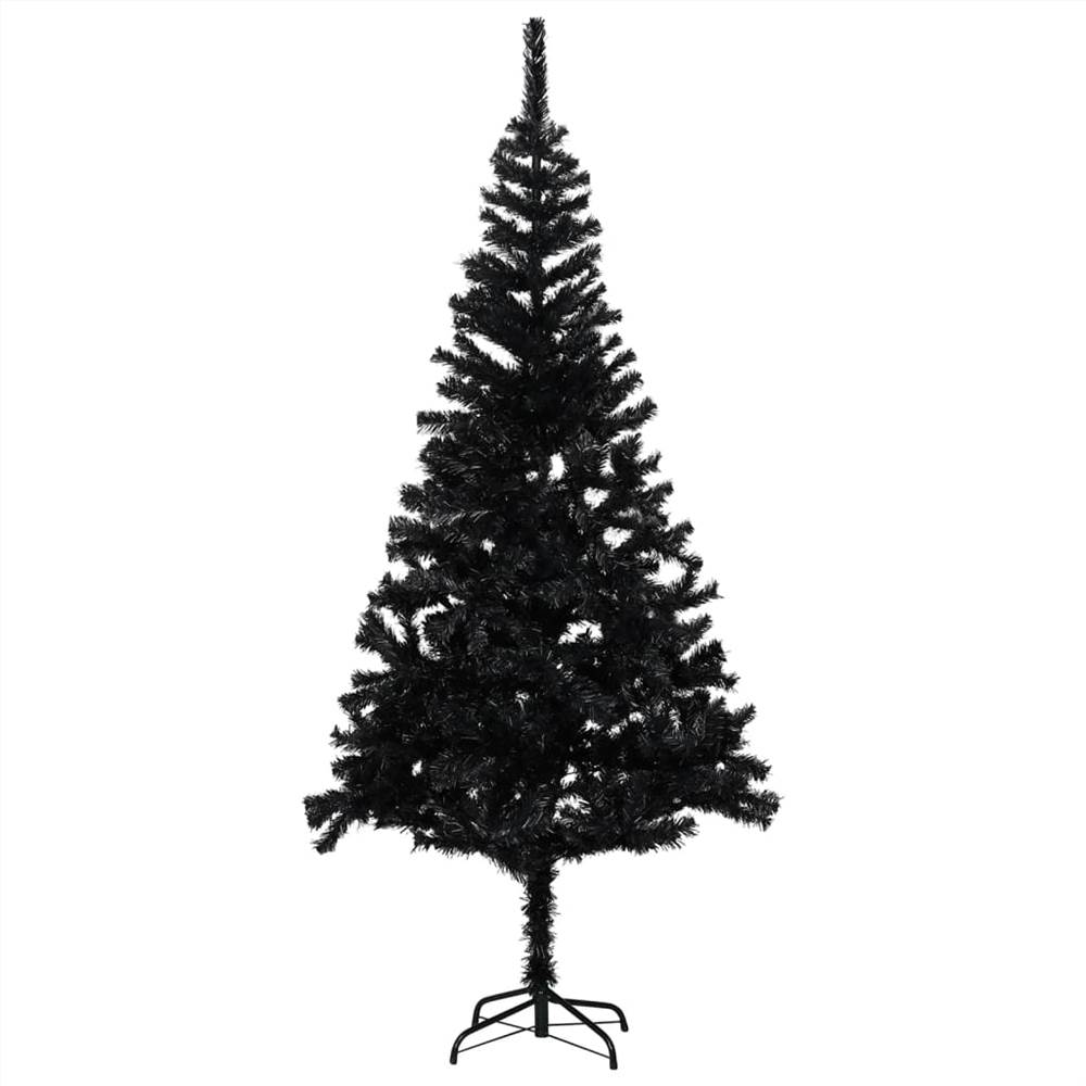 Sapin de Noël artificiel avec support noir 240 cm PVC
