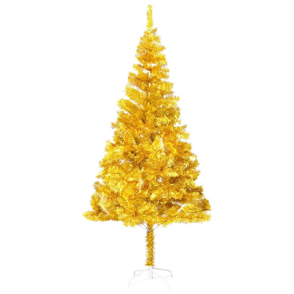 Artificial Christmas Tree with Stand Gold 240 cm PET