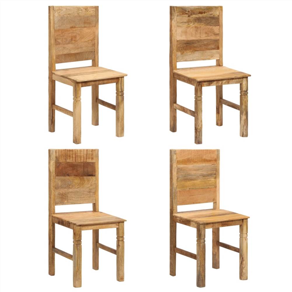 

Dining Chairs 4 pcs Solid Mango Wood