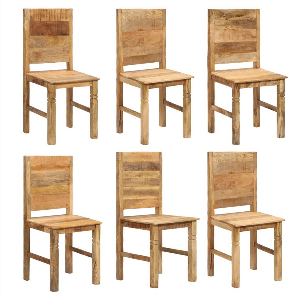 

Dining Chairs 6 pcs Solid Mango Wood