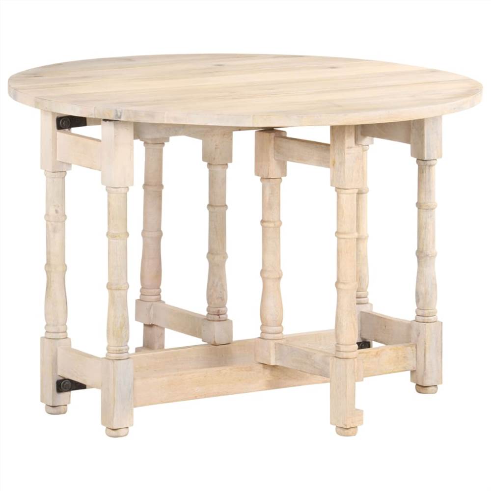 Dining Table Round 110x76 cm Solid Mango Wood