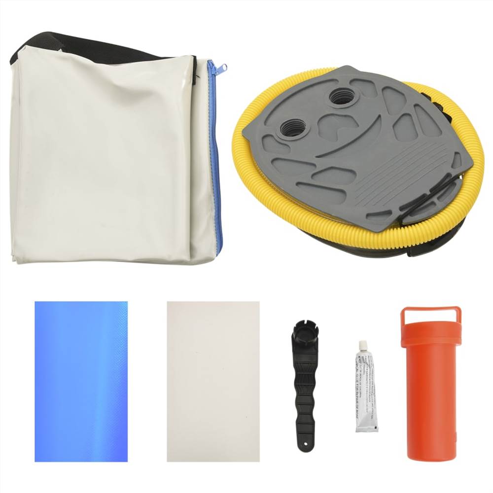 Inflatable Floating Deck Blue and White 300x300x15 cm