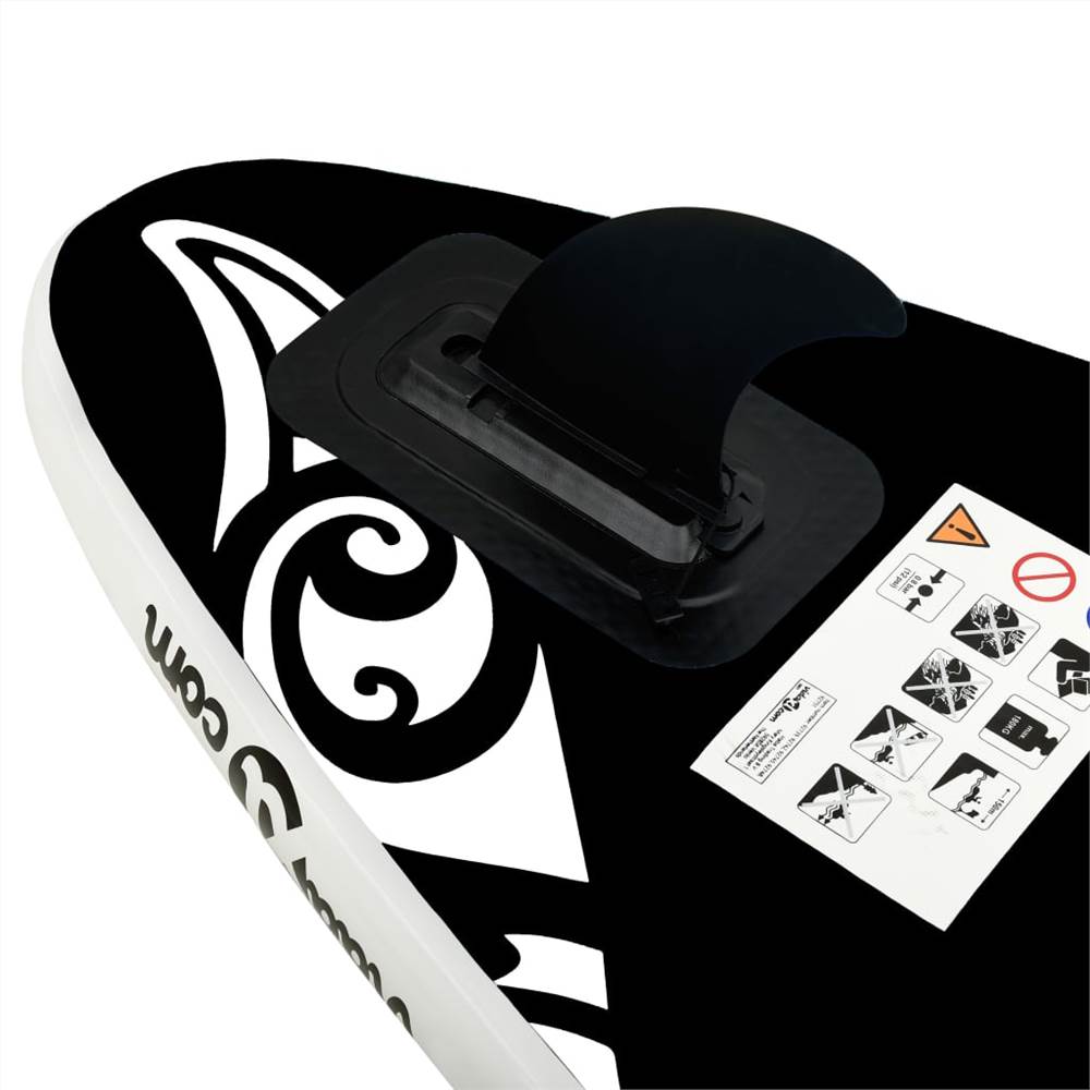 Inflatable Stand Up Paddleboard Set 305x76x15 cm Black 18 Inflatable Stand Up Paddleboard Set 305x76x15 cm Black