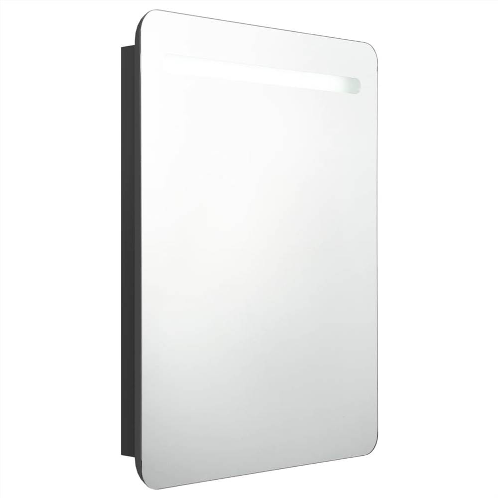 LED Bathroom Mirror Black 60x11x80 cm