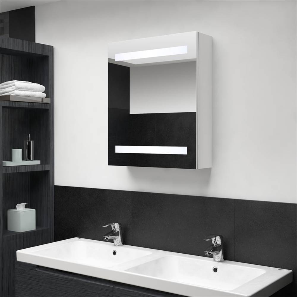 LED Bathroom Mirror Cabinet Shining White 50x14x60 cm