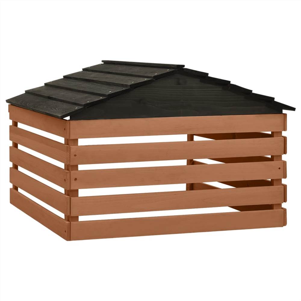 Robotic Lawn Mower Garage Black and Brown 78x74x54 cm WPC