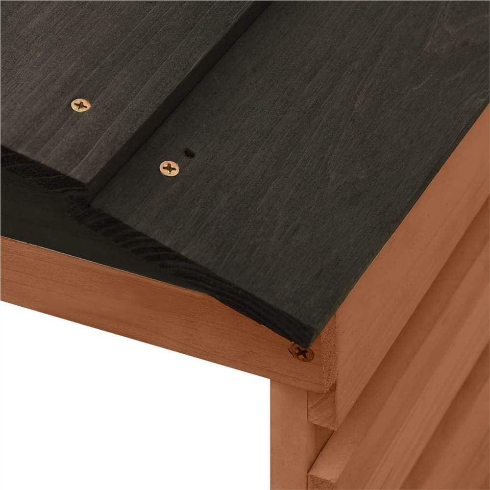 Robotic Lawn Mower Garage Black and Brown 78x74x54 cm WPC