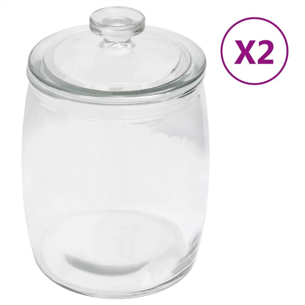 Storage Glass Jars with Lid 2 pcs 3850 ml