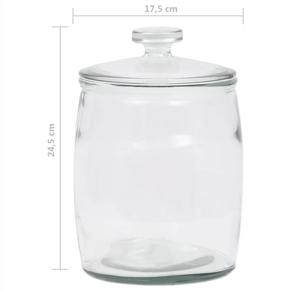Storage Glass Jars with Lid 2 pcs 3850 ml