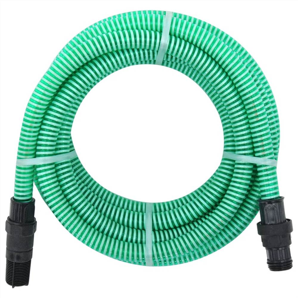 Szívótömlő PVC csatlakozókkal 7 m 22 mm Zöld