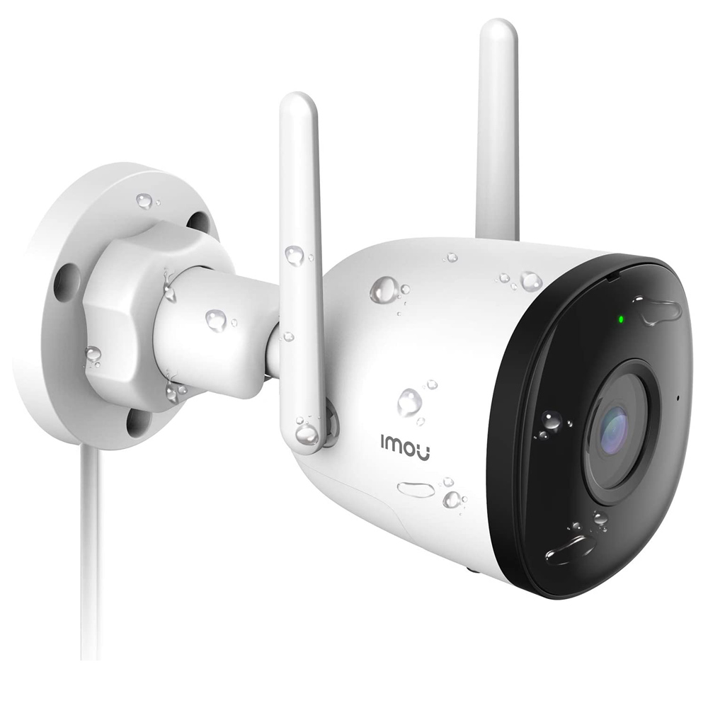 IMOU Bullet 2C Caméra de sécurité extérieure 1080P HD Night Vision IP67 Résistant aux intempéries WiFi intégré Hotspot Home Company Security Monitor - Blanc