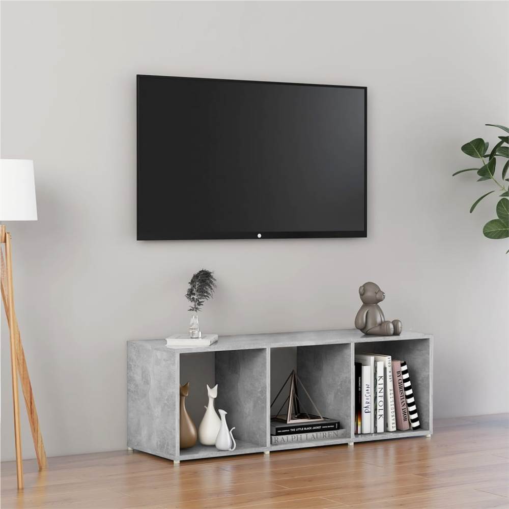 

TV Cabinet Concrete Grey 107x35x37 cm Chipboard