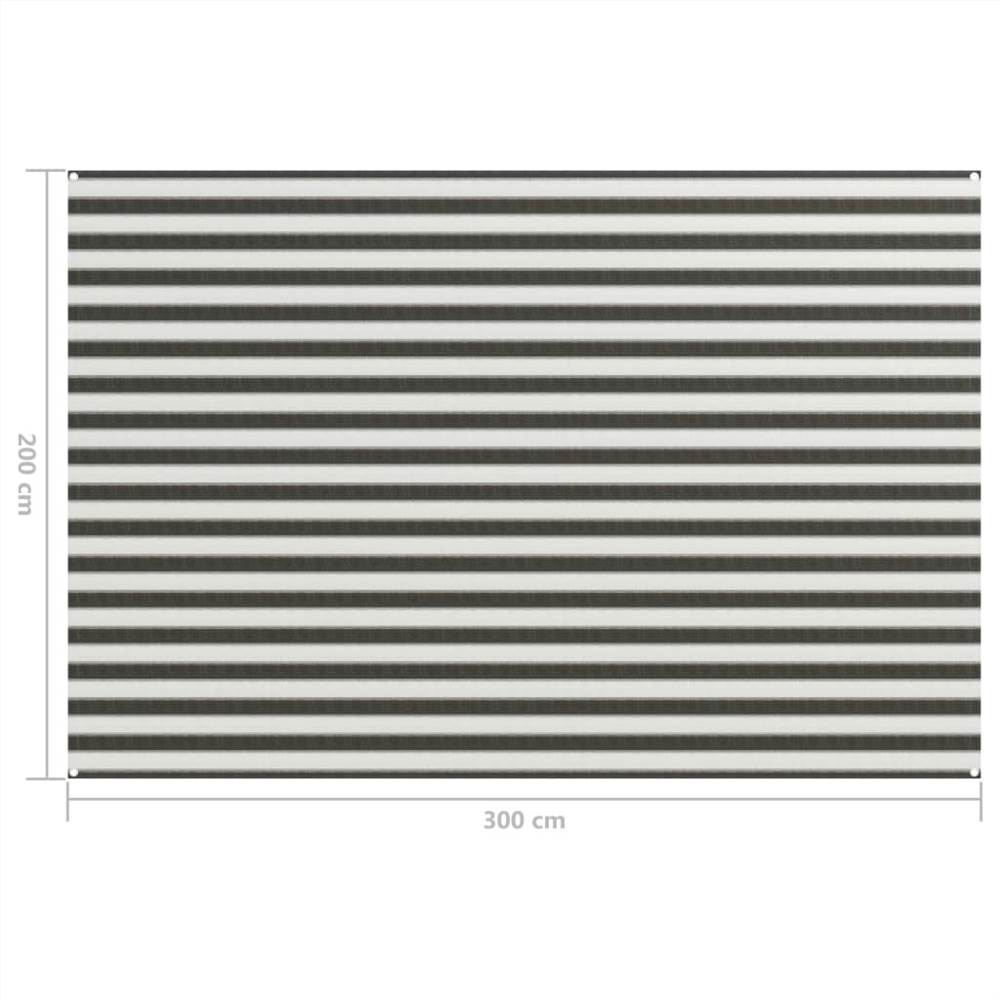 Tent Carpet 200x300 cm Anthracite and White