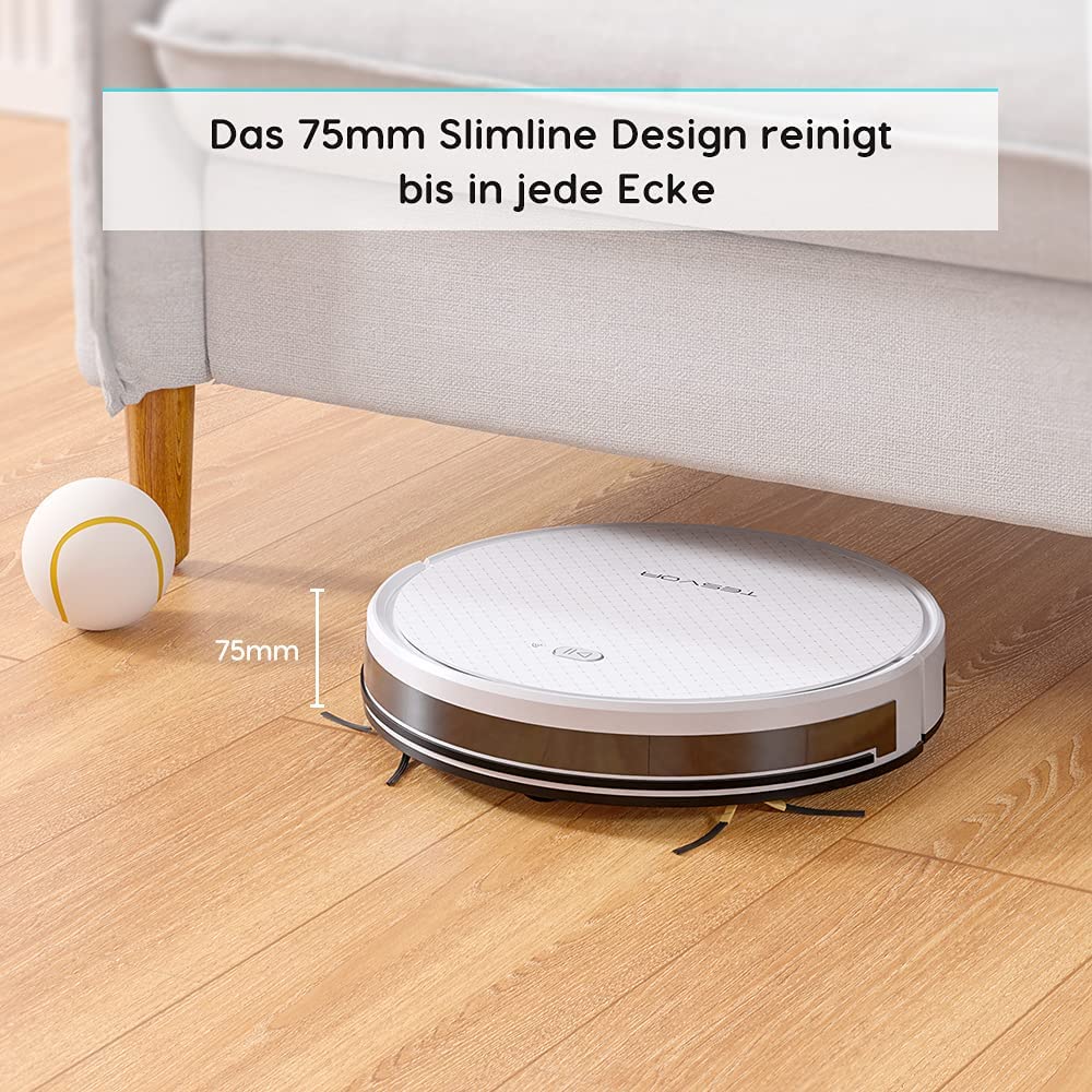 Tesvor X500 Pro Robot Vacuum Cleaner Gyroscope Navigation White