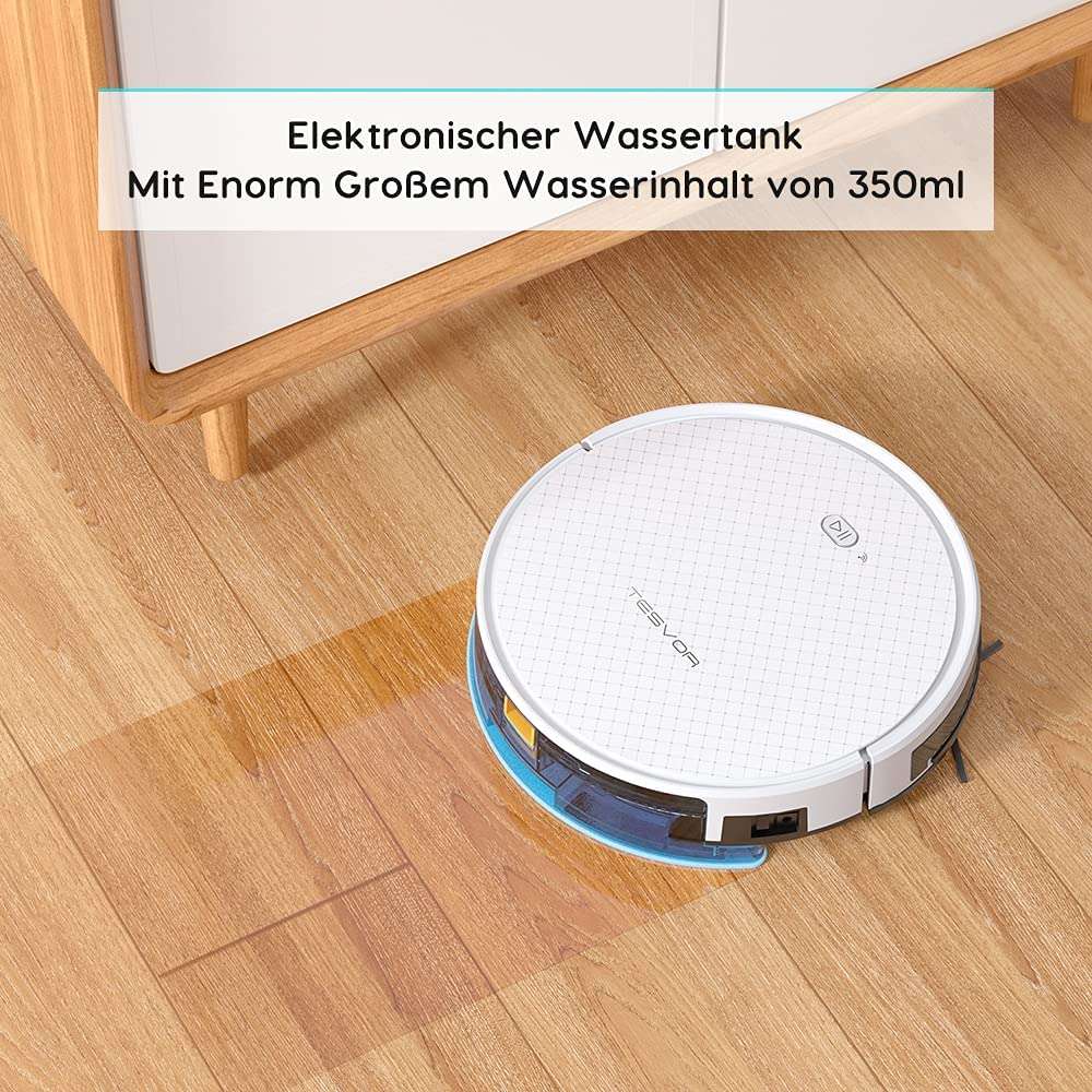 Tesvor X500 Pro Robot Vacuum Cleaner Gyroscope Navigation White
