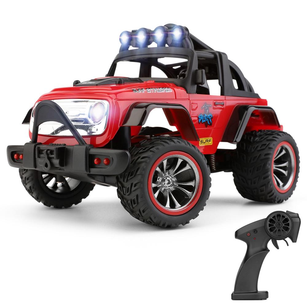 Wltoys 322221 2.4G 1/32 2WD Mini Off-Road RC Car with Light 25km / h - Red